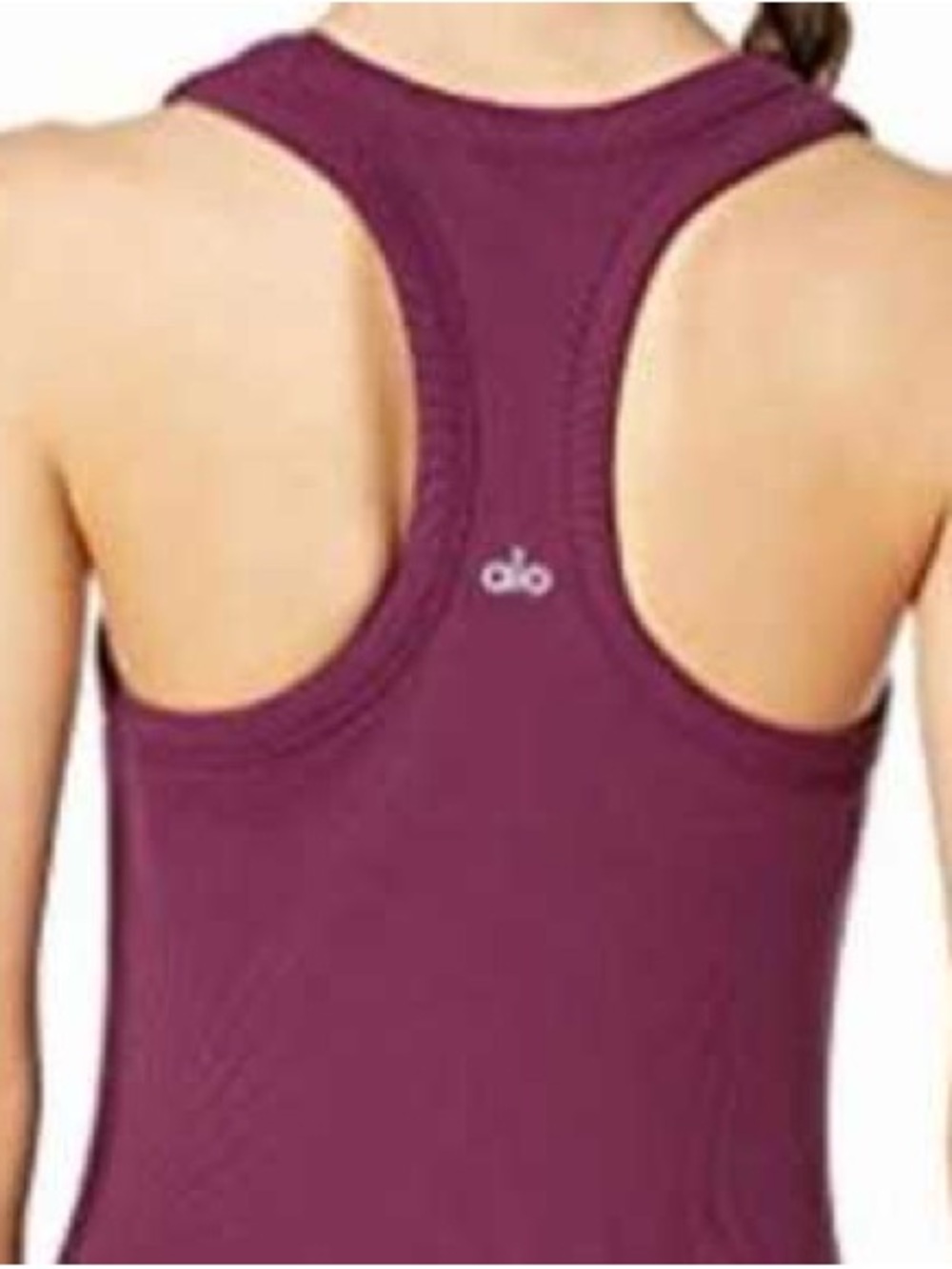 ALO Yoga Ribbed Racerback Tank - Plum - Picture 2 of 5